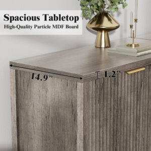 68875c82746b8c025de58b3e0121b17b1acad0b10b4b02ebe3250.jpg Sideboard Buffet Cabinet, 31" Storage Cabinet with 2 Doors and Adjustable Shelves, Sideboard Console for Dinning Room, Kitchen and Living Room - Oak