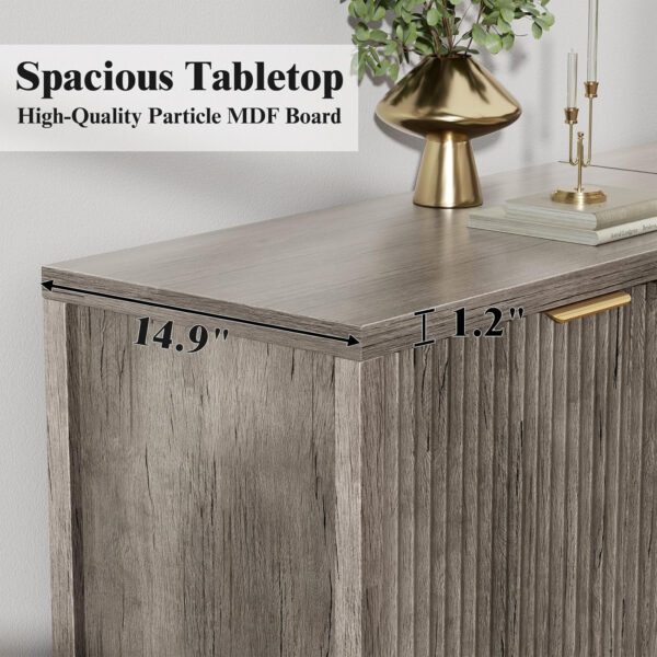 68875c82746b8c025de58b3e0121b17b1acad0b10b4b02ebe3250.jpg Sideboard Buffet Cabinet, 31" Storage Cabinet with 2 Doors and Adjustable Shelves, Sideboard Console for Dinning Room, Kitchen and Living Room - Oak