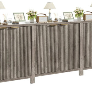 68875c83c6225bb64620fef36cb83ac3169ddbf9935a0e89010af.jpg Sideboard Buffet Cabinet, 31" Storage Cabinet with 2 Doors and Adjustable Shelves, Sideboard Console for Dinning Room, Kitchen and Living Room - Oak