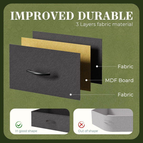 Huuger 70 Inch Dresser for Bedroom, TV Stand for 65, 75, 80 Inch TV, 12 Fabric Drawer Long Dresser, Large Entertainment Center for Bedroom, Wide Chest of Drawer with Storage, Rustic Brown