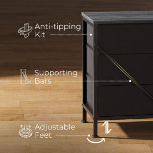 Huuger 70 Inch Dresser for Bedroom, TV Stand for 65, 75, 80 Inch TV, 12 Fabric Drawer Long Dresser, Large Entertainment Center for Bedroom, Wide Chest of Drawer with Storage, Rustic Brown