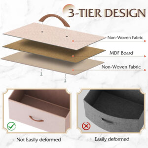 WLIVE Dresser with 4 Drawers, Fabric Storage Tower, Organizer Unit for Bedroom, Hallway, Entryway, Closets, Sturdy Steel Frame, Wood Top, Easy Pull Handle, Charcoal Black