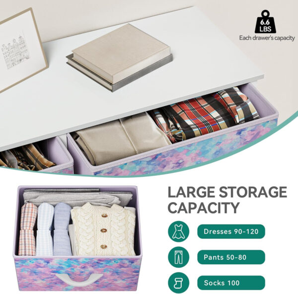 YITAHOME Fabric Dresser Drawer, Tall Storage with 8 Drawers, Dresser & Chest of Drawers, Storage Drawer Organizer for Closet, Living Room, Closets