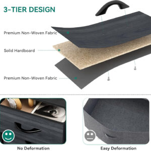 YITAHOME Fabric Dresser Drawer, Tall Storage with 8 Drawers, Dresser & Chest of Drawers, Storage Drawer Organizer for Closet, Living Room, Closets