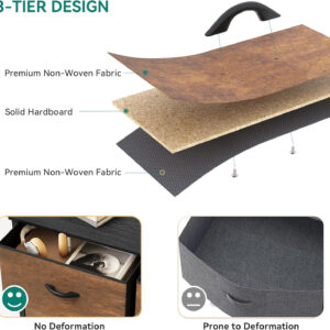 YITAHOME Fabric Dresser Drawer, Tall Storage with 8 Drawers, Dresser & Chest of Drawers, Storage Drawer Organizer for Closet, Living Room, Closets