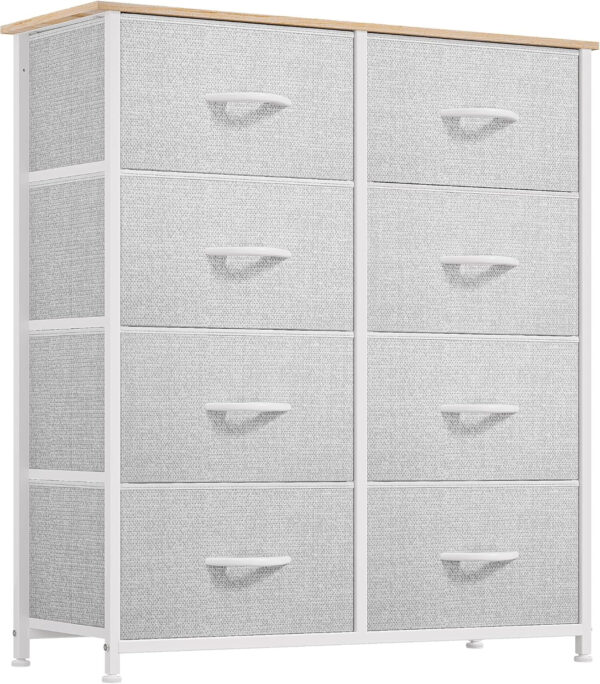 YITAHOME Fabric Dresser Drawer, Tall Storage with 8 Drawers, Dresser & Chest of Drawers, Storage Drawer Organizer for Closet, Living Room, Closets