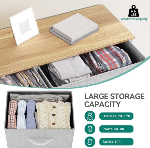 YITAHOME Fabric Dresser Drawer, Tall Storage with 8 Drawers, Dresser & Chest of Drawers, Storage Drawer Organizer for Closet, Living Room, Closets