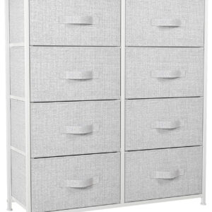 YITAHOME Fabric Dresser Drawer, Tall Storage with 8 Drawers, Dresser & Chest of Drawers, Storage Drawer Organizer for Closet, Living Room, Closets