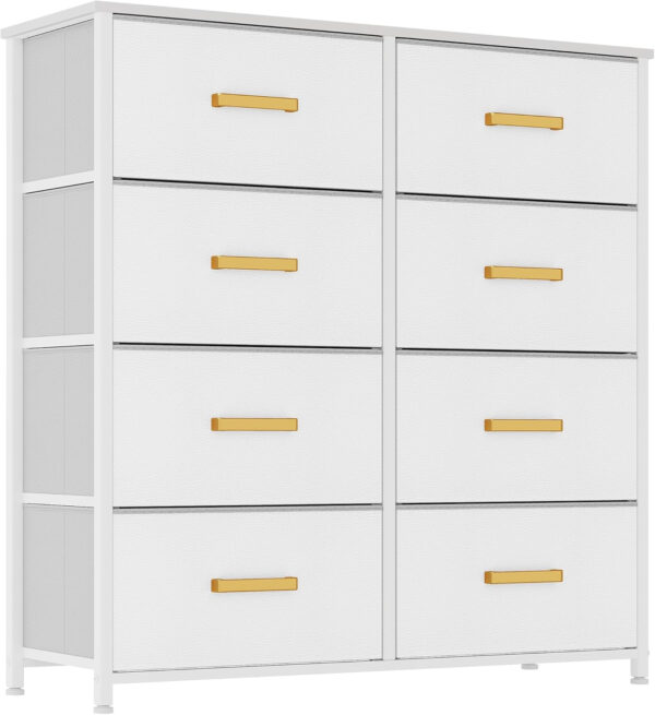 YITAHOME Fabric Dresser Drawer, Tall Storage with 8 Drawers, Dresser & Chest of Drawers, Storage Drawer Organizer for Closet, Living Room, Closets