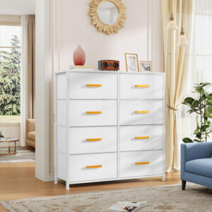 YITAHOME Fabric Dresser Drawer, Tall Storage with 8 Drawers, Dresser & Chest of Drawers, Storage Drawer Organizer for Closet, Living Room, Closets