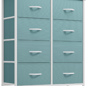 YITAHOME Fabric Dresser Drawer, Tall Storage with 8 Drawers, Dresser & Chest of Drawers, Storage Drawer Organizer for Closet, Living Room, Closets