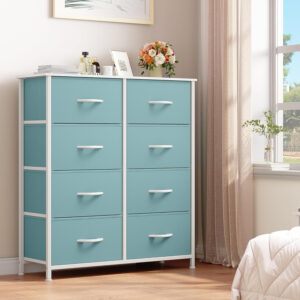YITAHOME Fabric Dresser Drawer, Tall Storage with 8 Drawers, Dresser & Chest of Drawers, Storage Drawer Organizer for Closet, Living Room, Closets