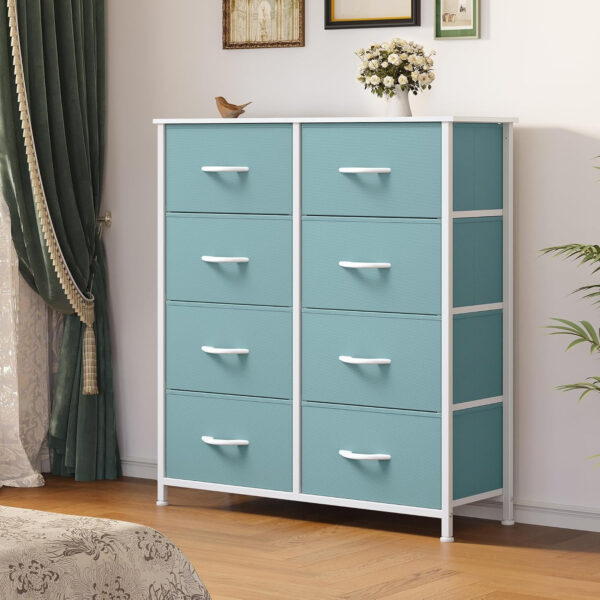 YITAHOME Fabric Dresser Drawer, Tall Storage with 8 Drawers, Dresser & Chest of Drawers, Storage Drawer Organizer for Closet, Living Room, Closets
