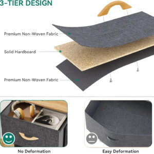 YITAHOME Fabric Dresser Drawer, Tall Storage with 8 Drawers, Dresser & Chest of Drawers, Storage Drawer Organizer for Closet, Living Room, Closets