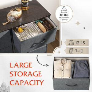 WLIVE White Dresser for Bedroom, 6 Drawer Double Dresser, Fabric Storage Tower with Fabric Bins, Chest of Drawers for Closet, Living Room, Hallway