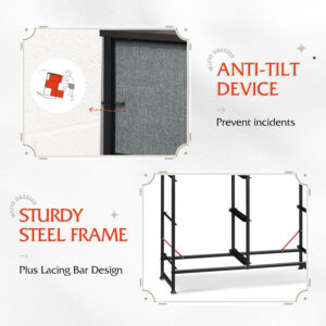 WLIVE White Dresser for Bedroom, 6 Drawer Double Dresser, Fabric Storage Tower with Fabric Bins, Chest of Drawers for Closet, Living Room, Hallway