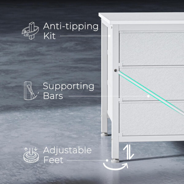 Huuger 63 Inch Dresser for Bedroom, Long Dresser for Closet with 9 Drawers, Large TV Stand for 55, 65, 70 Inch TV, Entertainment Center with Storage, Wide Chest of Drawers, Grey