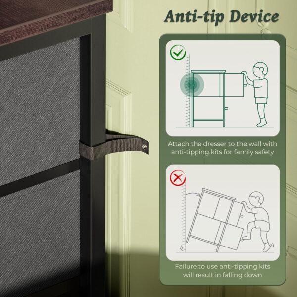 Huuger 63 Inch Dresser for Bedroom, Long Dresser for Closet with 9 Drawers, Large TV Stand for 55, 65, 70 Inch TV, Entertainment Center with Storage, Wide Chest of Drawers, Grey