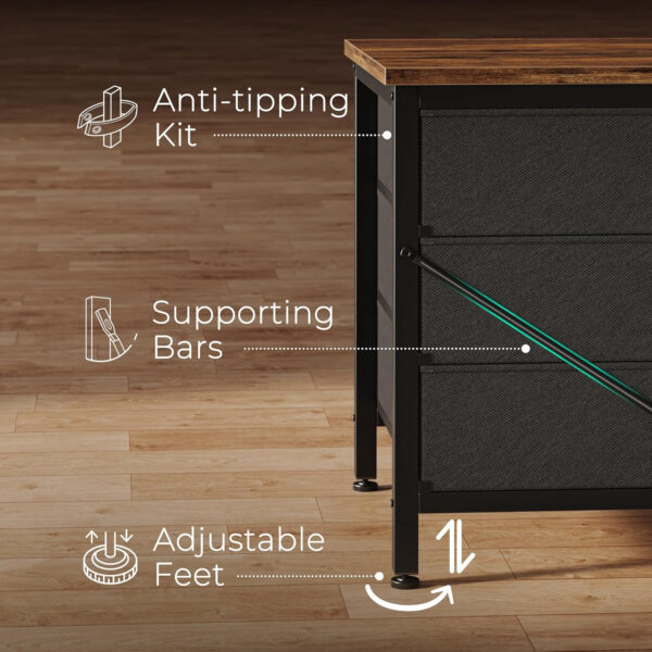Huuger 63 Inch Dresser for Bedroom, Long Dresser for Closet with 9 Drawers, Large TV Stand for 55, 65, 70 Inch TV, Entertainment Center with Storage, Wide Chest of Drawers, Grey