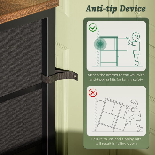 Huuger 63 Inch Dresser for Bedroom, Long Dresser for Closet with 9 Drawers, Large TV Stand for 55, 65, 70 Inch TV, Entertainment Center with Storage, Wide Chest of Drawers, Grey