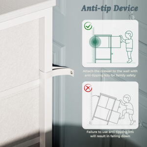 Huuger 63 Inch Dresser for Bedroom, Long Dresser for Closet with 9 Drawers, Large TV Stand for 55, 65, 70 Inch TV, Entertainment Center with Storage, Wide Chest of Drawers, Grey