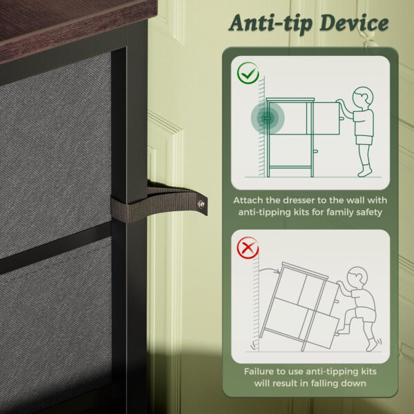 Huuger 63 Inch Dresser for Bedroom, Long Dresser for Closet with 9 Drawers, Large TV Stand for 55, 65, 70 Inch TV, Entertainment Center with Storage, Wide Chest of Drawers, Grey