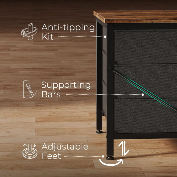 Huuger 63 Inch Dresser for Bedroom, Long Dresser for Closet with 9 Drawers, Large TV Stand for 55, 65, 70 Inch TV, Entertainment Center with Storage, Wide Chest of Drawers, Grey