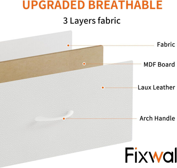 Fixwal White Tall Dresser for Bedroom, Closet Organizers and Storage Tall Fabric Dresser for Closet, Drawer Organizer with 5 Drawers, Bedroom Furniture