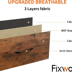 Fixwal White Tall Dresser for Bedroom, Closet Organizers and Storage Tall Fabric Dresser for Closet, Drawer Organizer with 5 Drawers, Bedroom Furniture