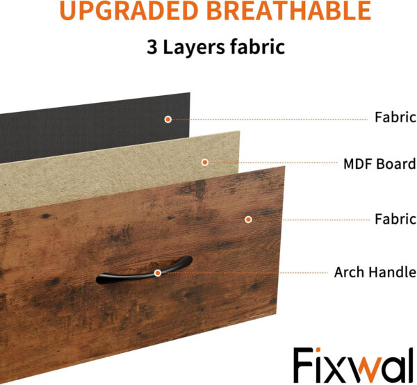 Fixwal White Tall Dresser for Bedroom, Closet Organizers and Storage Tall Fabric Dresser for Closet, Drawer Organizer with 5 Drawers, Bedroom Furniture