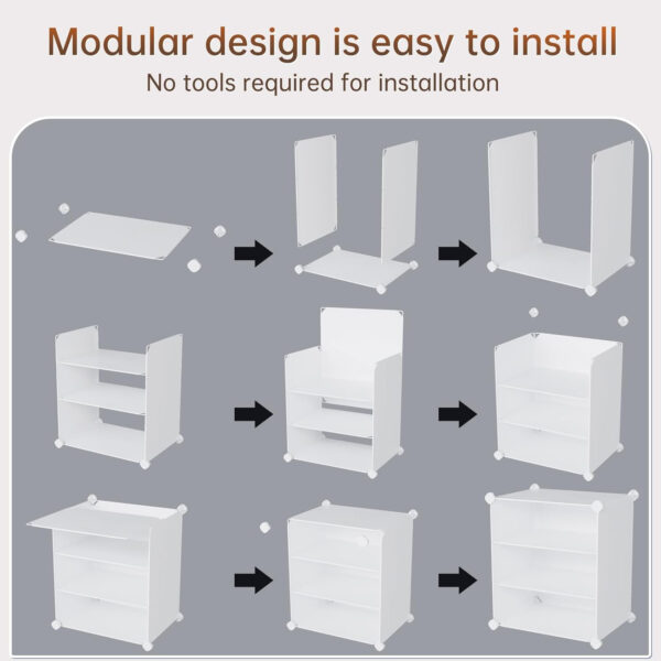 MAGINELS 72 Pairs Shoe Rack Organizer,Shoes Storage Cabinet,Shoe Closet Storage Organizer System,Large Tall Shoes Shelves for Living Room,Closet,Bedroom,Hallway, White(48x12x72in)