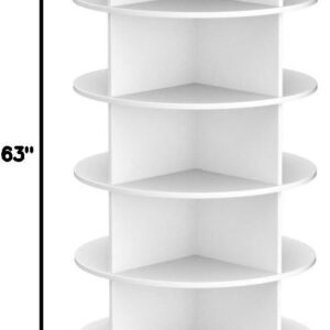 6887bcae4f456d4a661d662fa669cb9af42dd6a9d3d00a2b61720.jpg Original Rotating Shoe Rack Tower, Original 7-Tier Hold Over 35 Pairs of Shoes, Spinning Shoe Display Lazy Susan, Revolving 360 Shoe Rack Tower, Rotate Shoes Closet Organization.