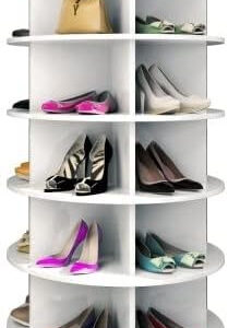 6887bcb057cebd56094bc6c09c8b0a4745ed461c081307a71cb41.jpg Original Rotating Shoe Rack Tower, Original 7-Tier Hold Over 35 Pairs of Shoes, Spinning Shoe Display Lazy Susan, Revolving 360 Shoe Rack Tower, Rotate Shoes Closet Organization.