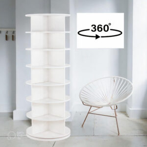 6887bcb0e6ec8a2c14bcb8199f9024bace4231320d9187c255c34.jpg Original Rotating Shoe Rack Tower, Original 7-Tier Hold Over 35 Pairs of Shoes, Spinning Shoe Display Lazy Susan, Revolving 360 Shoe Rack Tower, Rotate Shoes Closet Organization.