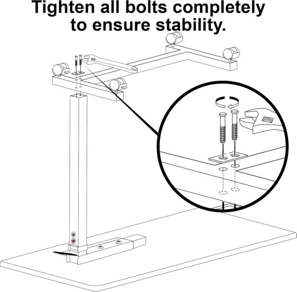 Vaunn Medical Adjustable Overbed Bedside Table With Wheels (Hospital and Home Use)