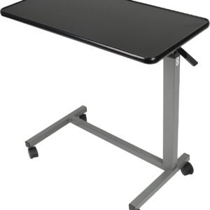 Vaunn Medical Adjustable Overbed Bedside Table With Wheels (Hospital and Home Use)