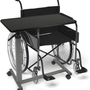 Vaunn Medical Adjustable Overbed Bedside Table With Wheels (Hospital and Home Use)