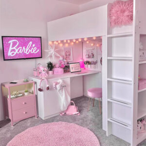 BOLUO White Nightstand with Charging Station, LED Night Stand with 2 Fabric Drawers, Bedside Table with USB Ports and Outlets, Nightstand for Bedroom Modern