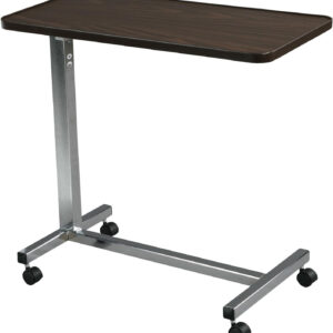6887c4623f6b223a43870613577840e9c6d52c55e0563564e1568.jpg Drive Medical 13067 Non Tilt Top Overbed Table with Wheels and Secure Height Adjustment,Tray Table for Hospital or Home Use, Bedside Rolling Overbed Table, Silver Vein