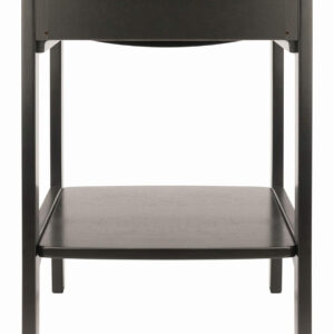 Winsome 22 x 18 x 18-Inch Wood Curved End Table/Night Stand with One Drawer, Brown (94918)