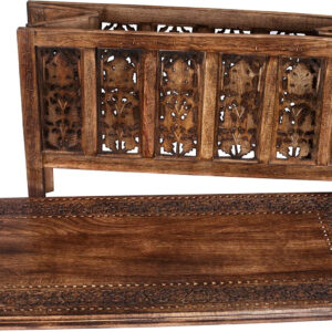 The Wooden Town Rectangular Coffee Table – 36x18 Inch White Wash Finish | Modern Wooden Center Table for Living Room | Vintage Look Side Table for Magazines, Books & Plants