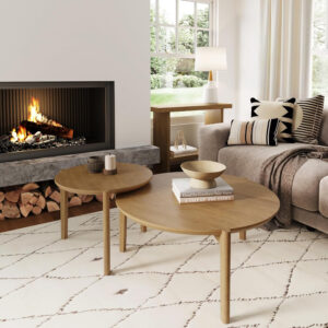 6887cccc9ddd5bfa0ad8b3b9b87390f2c32cce403f88e9c59a7bf.jpg Nathan James Kendall Round Modern Nesting Coffee Set of 2, Stacking Living Room Accent Tables, Light Brown