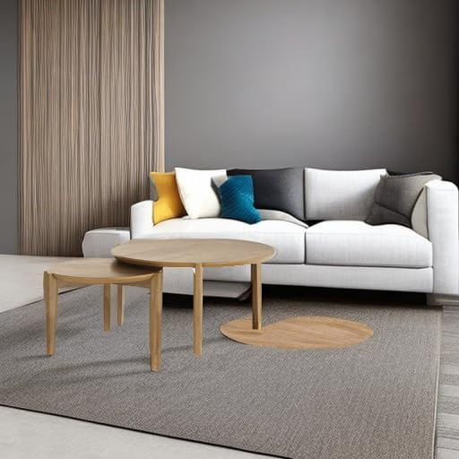 6887cccf41dca339e6dd4f513c8e4564bfddb51d31d760d2d6df0.jpg Nathan James Kendall Round Modern Nesting Coffee Set of 2, Stacking Living Room Accent Tables, Light Brown