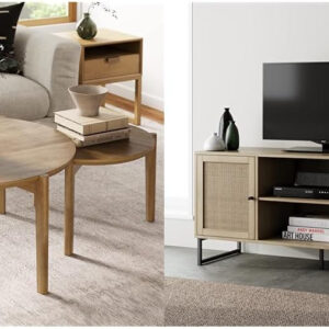6887ccf37e9f91e48a0a8f6dad6e0f248ec3dfcfff62ca080ba27.jpg Nathan James Kendall Round Modern Nesting Coffee Set of 2, Stacking Living Room Accent Tables, Light Brown