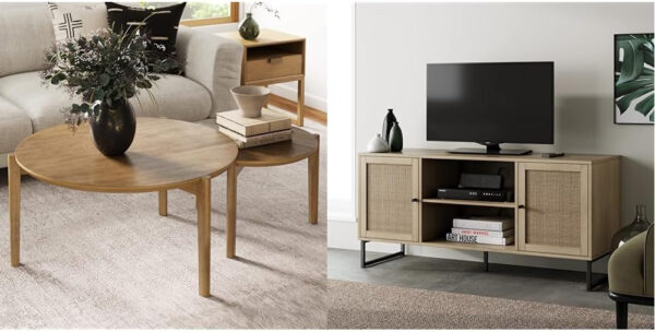 6887ccf37e9f91e48a0a8f6dad6e0f248ec3dfcfff62ca080ba27.jpg Nathan James Kendall Round Modern Nesting Coffee Set of 2, Stacking Living Room Accent Tables, Light Brown