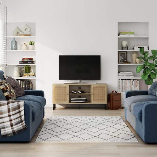 6887ccfac6cd0b87c646169474e9293f586ca077d5be2ff31d379.jpg Nathan James Kendall Round Modern Nesting Coffee Set of 2, Stacking Living Room Accent Tables, Light Brown
