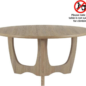 FINECASA Wooden Round Coffee Table, Curved Leg, Furniture, Accent Couch, Coffee Table for Livingroom, Round Wood Table, 36 x 18 Inches, Natural