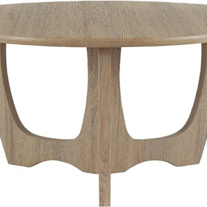 FINECASA Wooden Round Coffee Table, Curved Leg, Furniture, Accent Couch, Coffee Table for Livingroom, Round Wood Table, 36 x 18 Inches, Natural