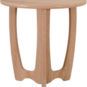 FINECASA Wooden Round Coffee Table, Curved Leg, Furniture, Accent Couch, Coffee Table for Livingroom, Round Wood Table, 36 x 18 Inches, Natural