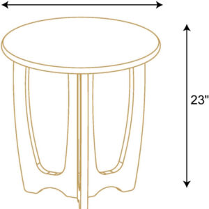 FINECASA Wooden Round Coffee Table, Curved Leg, Furniture, Accent Couch, Coffee Table for Livingroom, Round Wood Table, 36 x 18 Inches, Natural